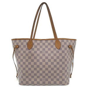 Louis Vuitton Damier Azur White Neverfull MM Tote Bag